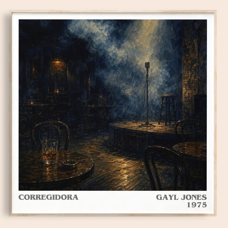 Corregidora literary book poster by Gayl Jones – framed literary art print