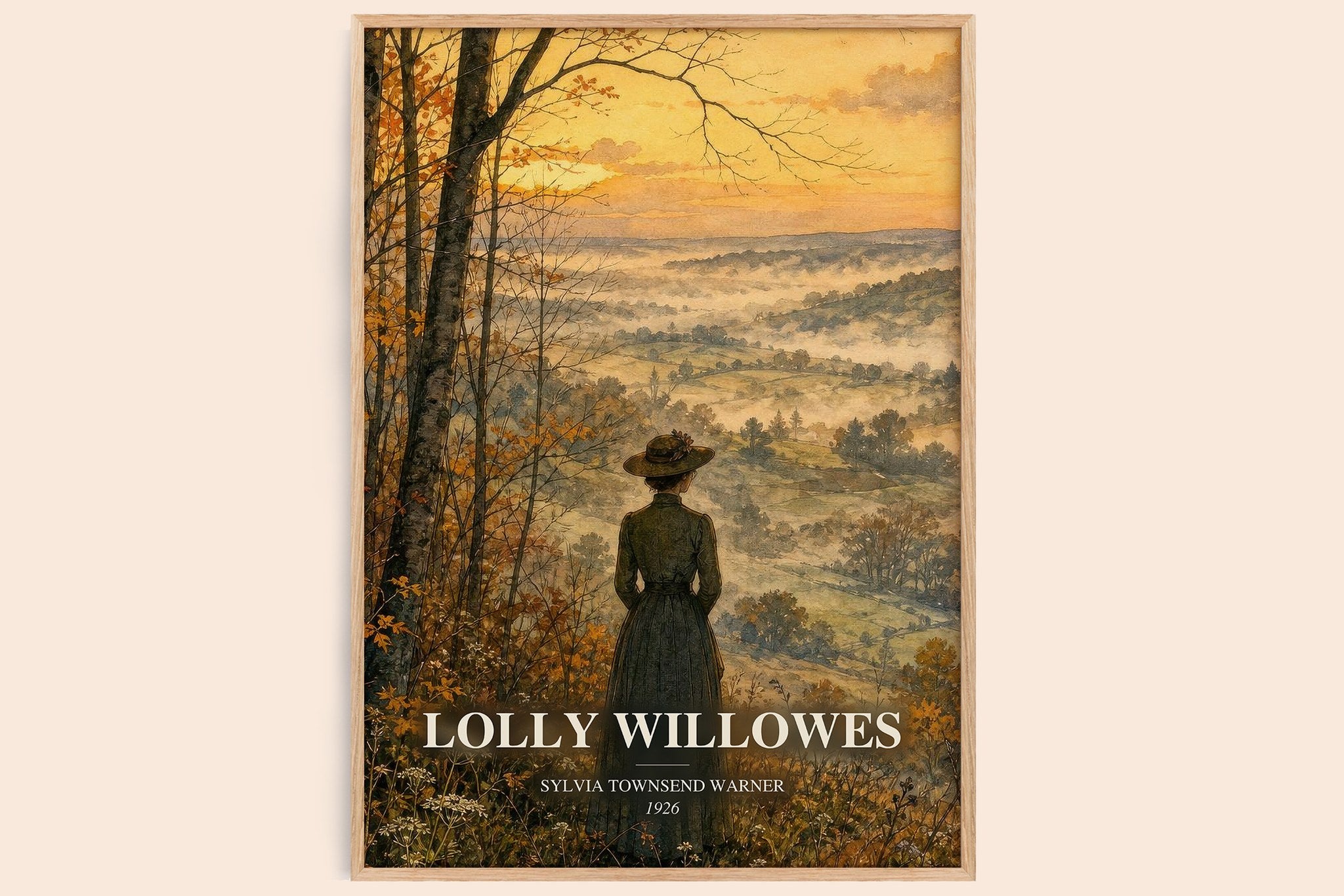 Lolly Willowes Book Watercolour Illustration by Sylvia Townsend Warner