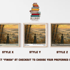 Lolly Willowes literary print in frame leaning in hallway – literary fiction wall art
