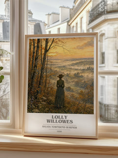 Lolly Willowes book cover poster colour and style options – Sylvia Townsend Warner book art