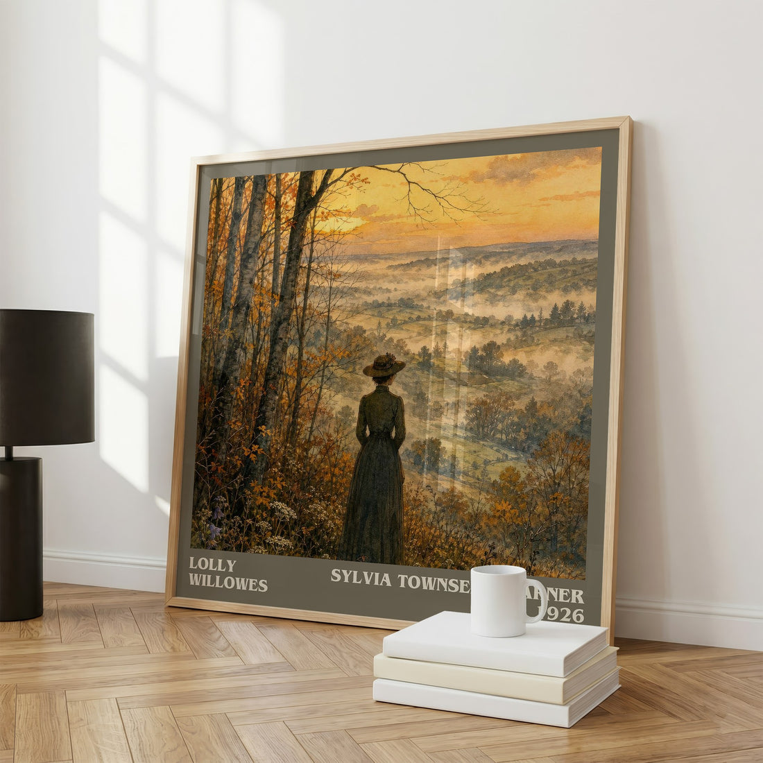 Lolly Willowes literary print framed by window – literary home decor