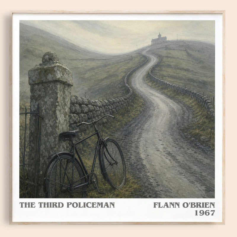 The Third Policeman literary book poster by Flann O'Brien – framed literary art print