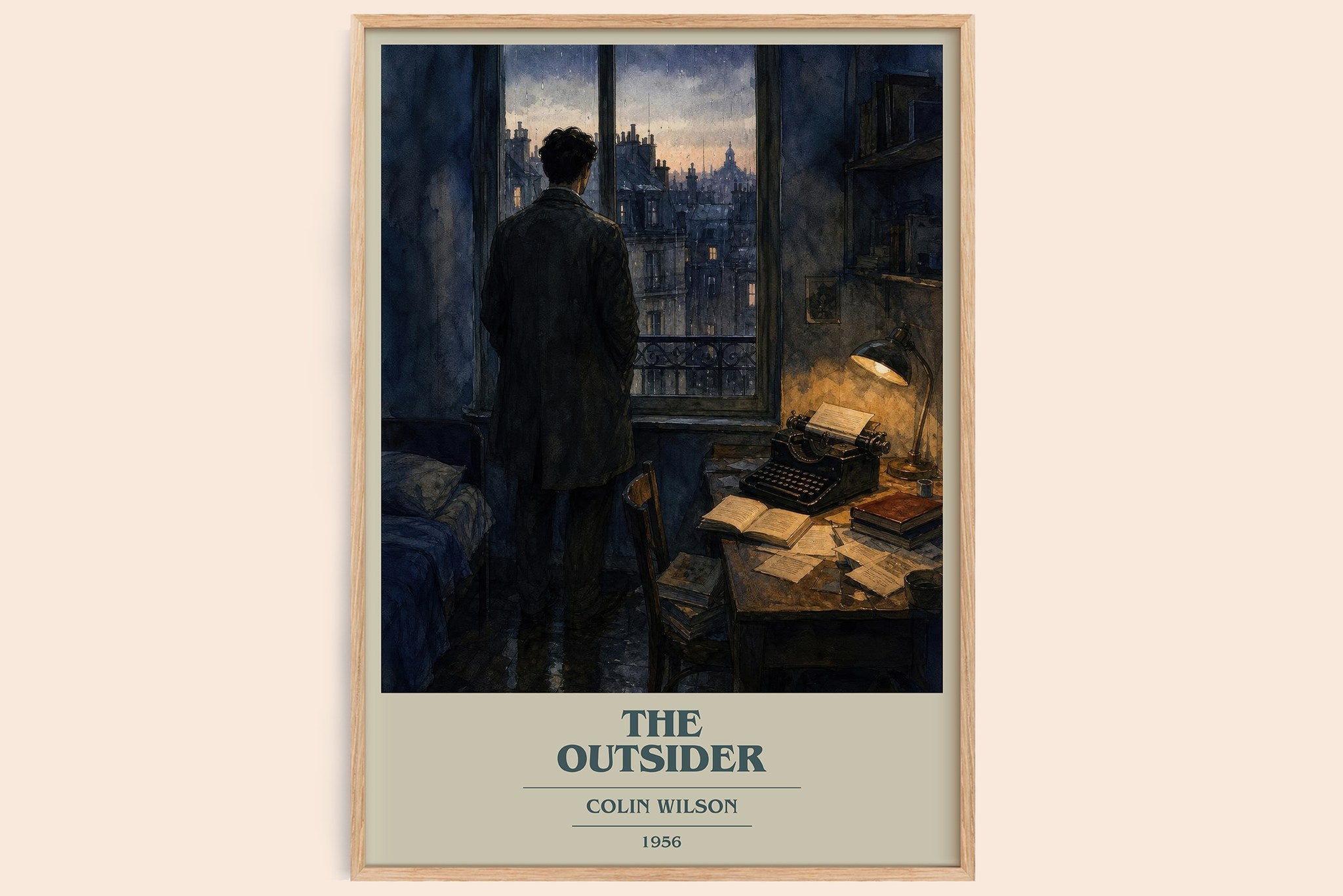 The Outsider Book Cover Poster by Colin Wilson
