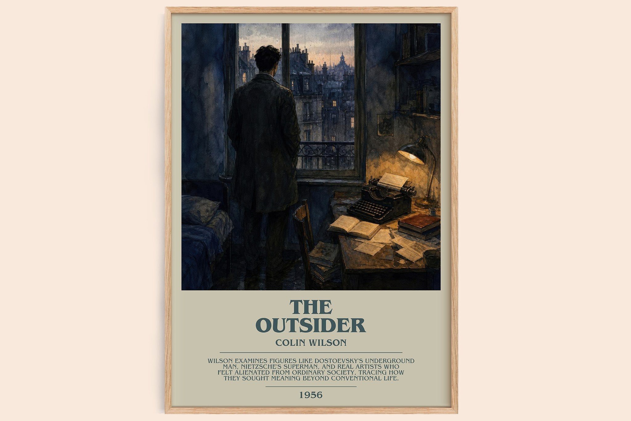 The Outsider Bookish Wall Art by Colin Wilson