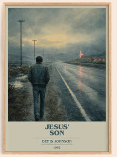 Jesus' Son book cover book poster by Denis Johnson – framed literary art print