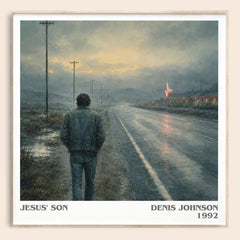 Jesus' Son literary book poster by Denis Johnson – framed literary art print