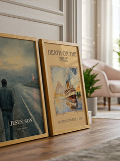 Jesus' Son watercolour print framed by window – literary home decor