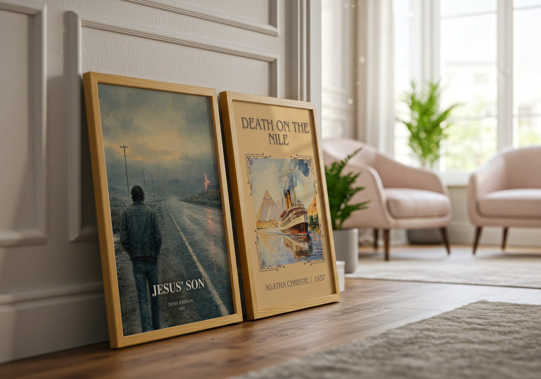 Jesus' Son watercolour print framed by window – literary home decor