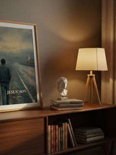 Jesus' Son watercolour print on bookshelf – Denis Johnson fan gift