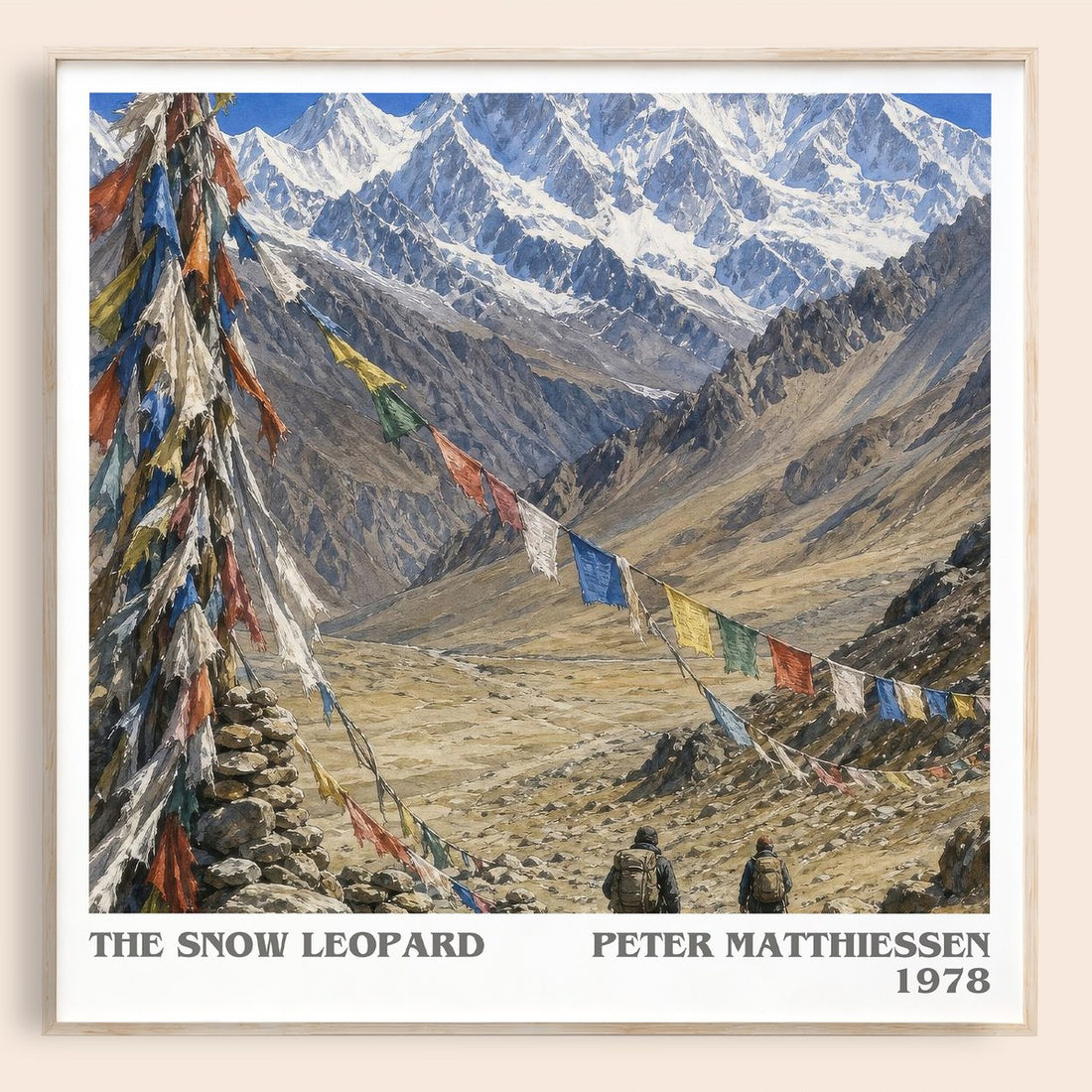 The Snow Leopard literary book poster by Peter Matthiessen – framed literary art print