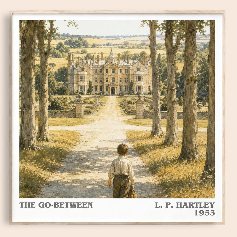 The Go-Between literary book poster by L. P. Hartley – framed literary art print