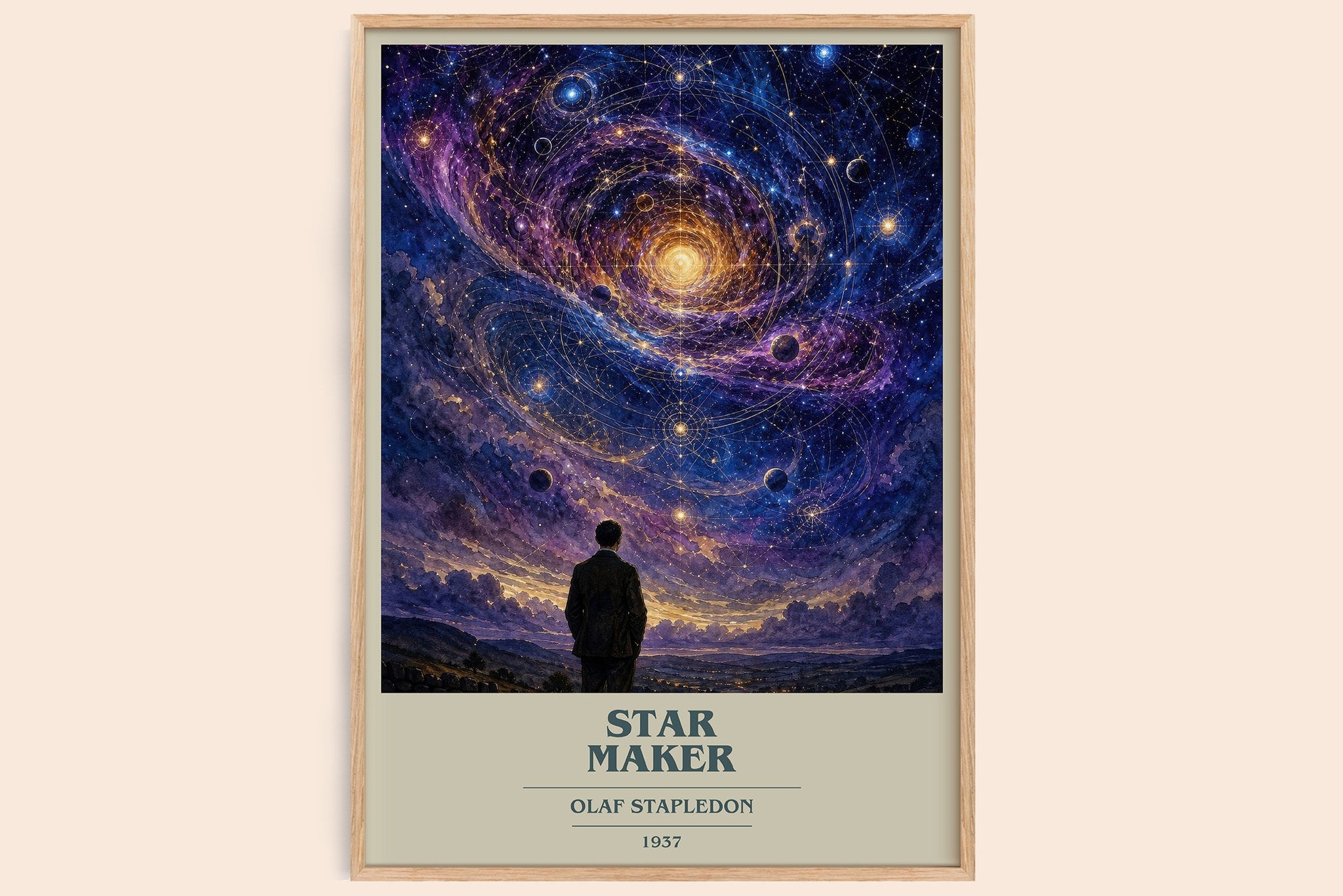 Star Maker Book Cover Poster by Olaf Stapledon
