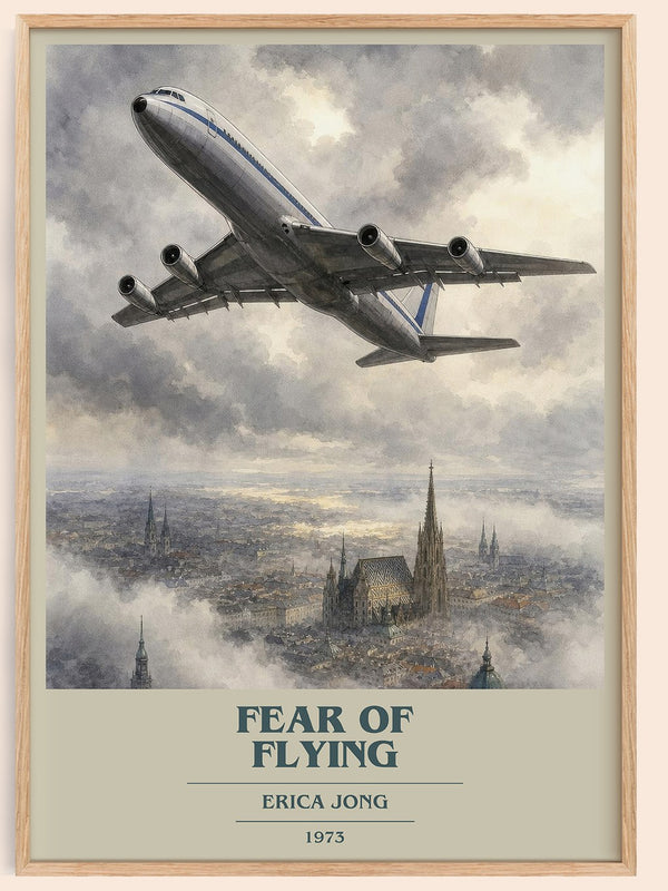 Fear of Flying book cover book poster by Erica Jong – framed literary art print