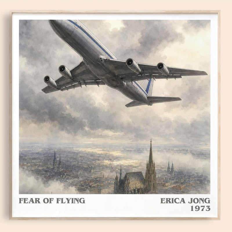 Fear of Flying literary book poster by Erica Jong – framed literary art print