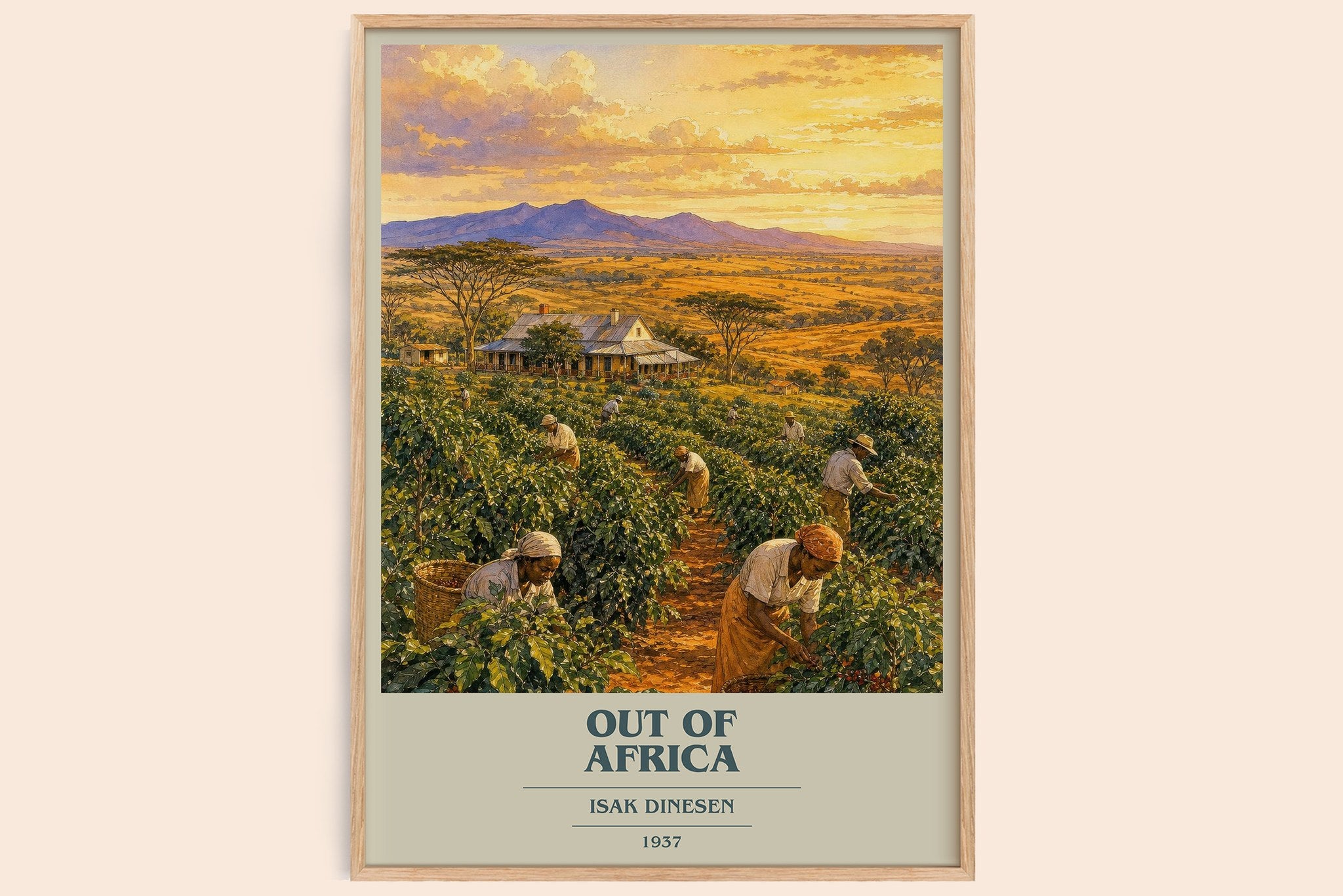 Out of Africa Book Cover Poster by Isak Dinesen