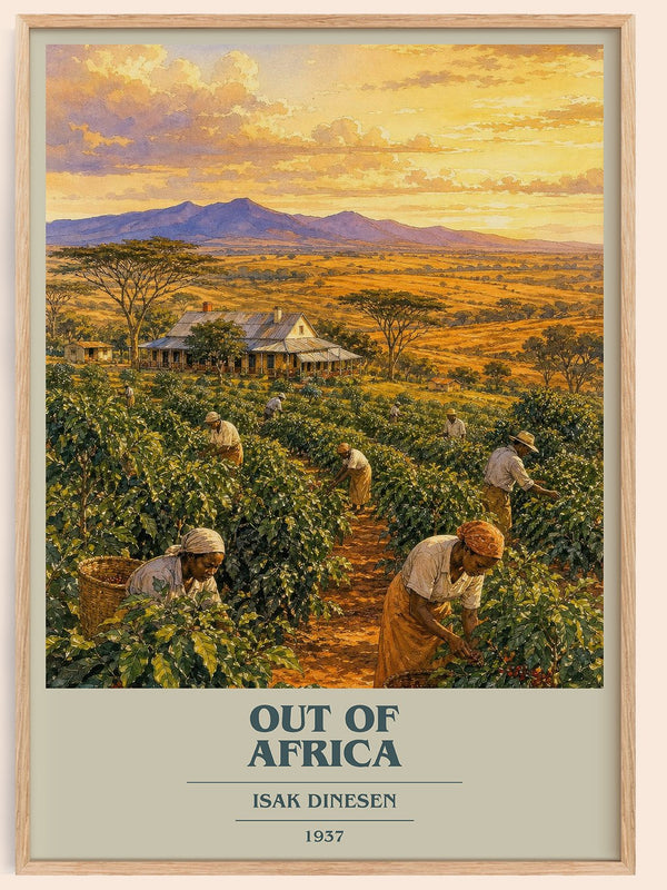 Out of Africa book cover book poster by Isak Dinesen – framed literary art print