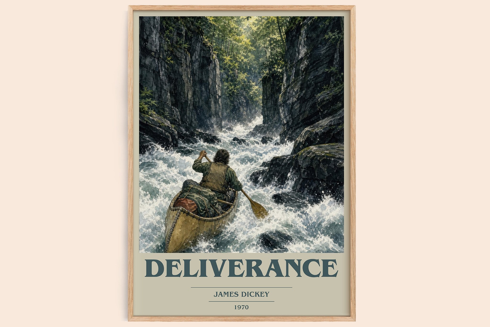 Deliverance Book Cover Poster by James Dickey