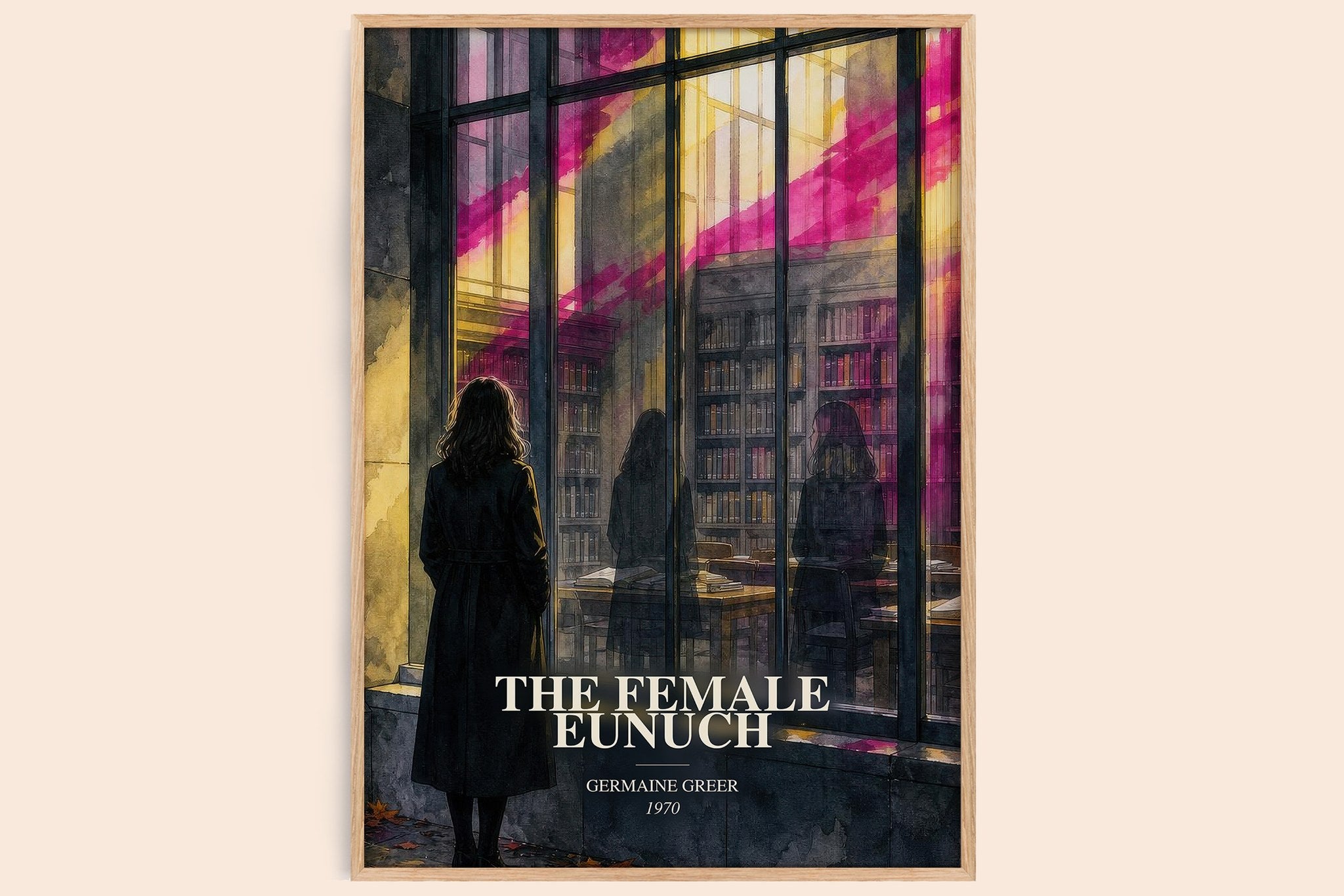 The Female Eunuch Book Watercolour Illustration by Germaine Greer