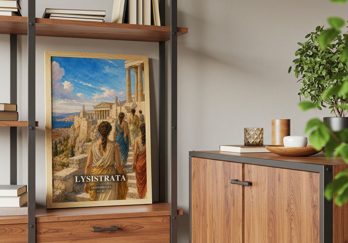 Lysistrata book watercolour illustration paper finish options – matte satin gloss