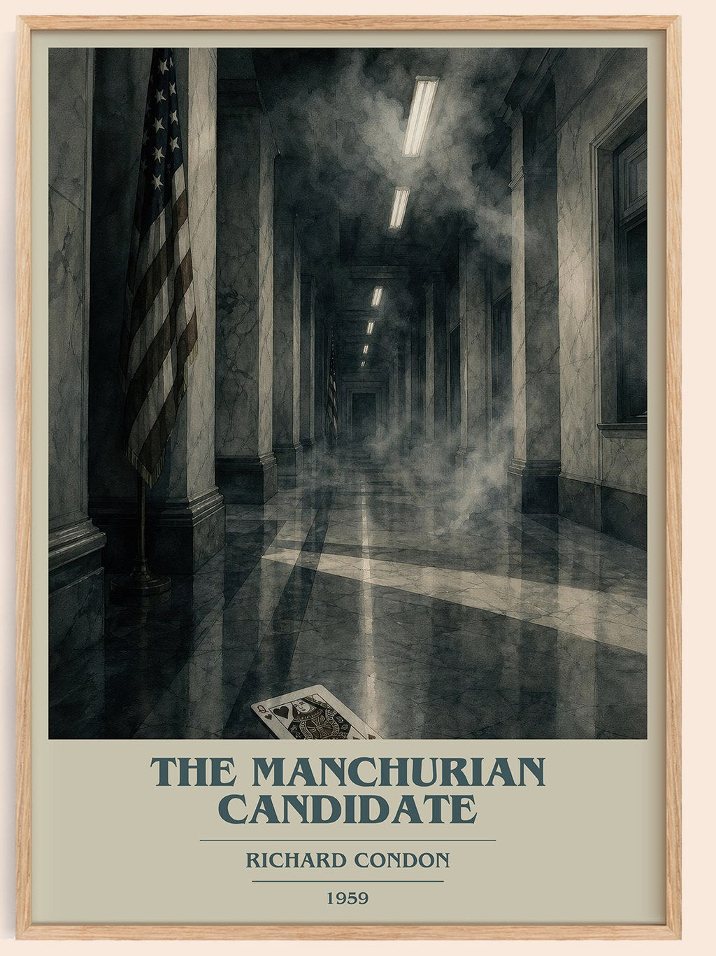 The Manchurian Candidate book cover book poster by Richard Condon – framed literary art print