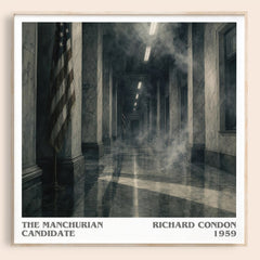 The Manchurian Candidate literary book poster by Richard Condon – framed literary art print