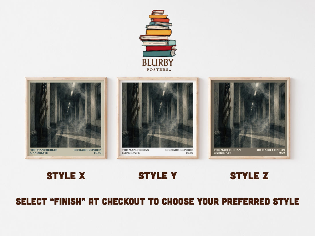 The Manchurian Candidate literary print in frame leaning in hallway – thriller wall art