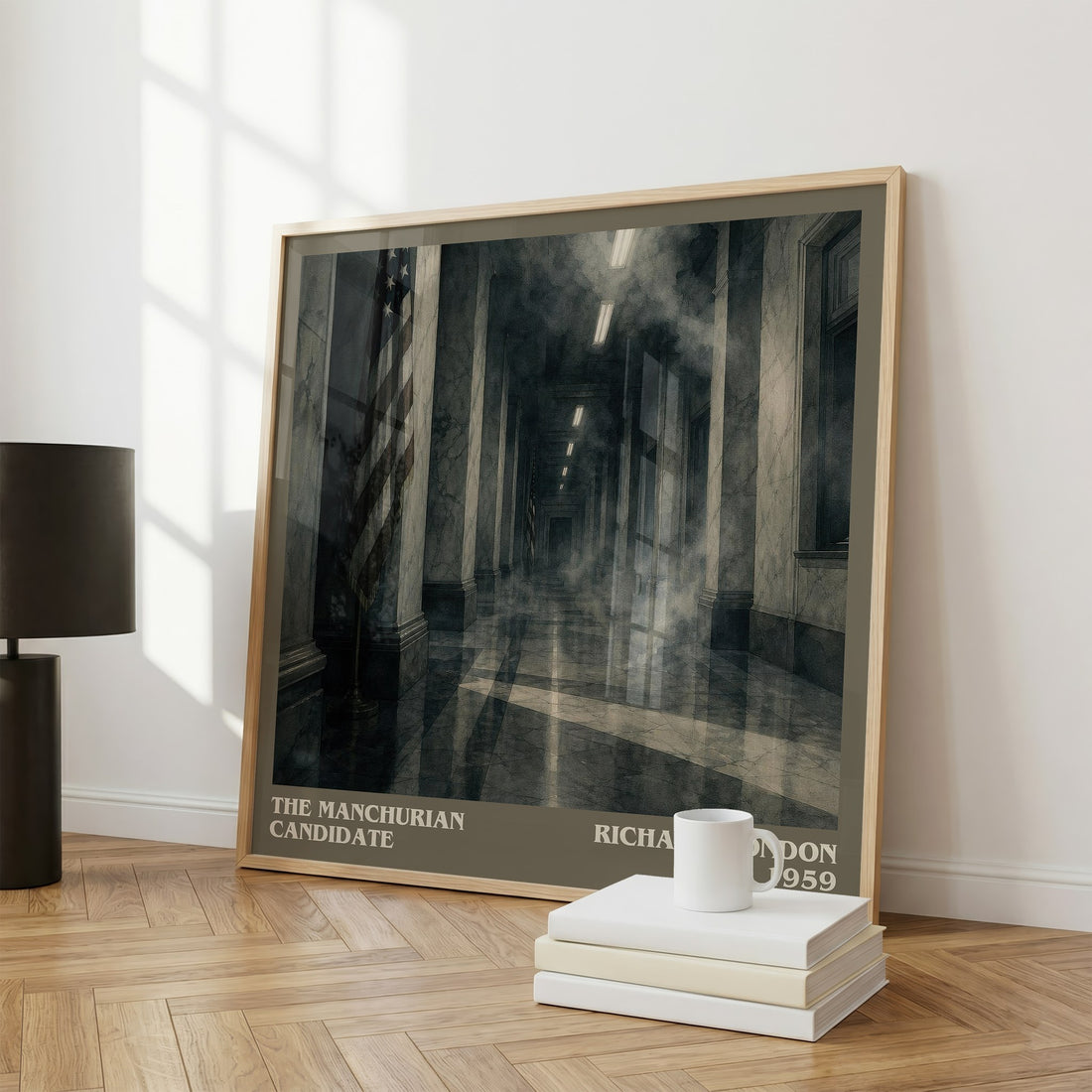 The Manchurian Candidate literary print framed by window – literary home decor