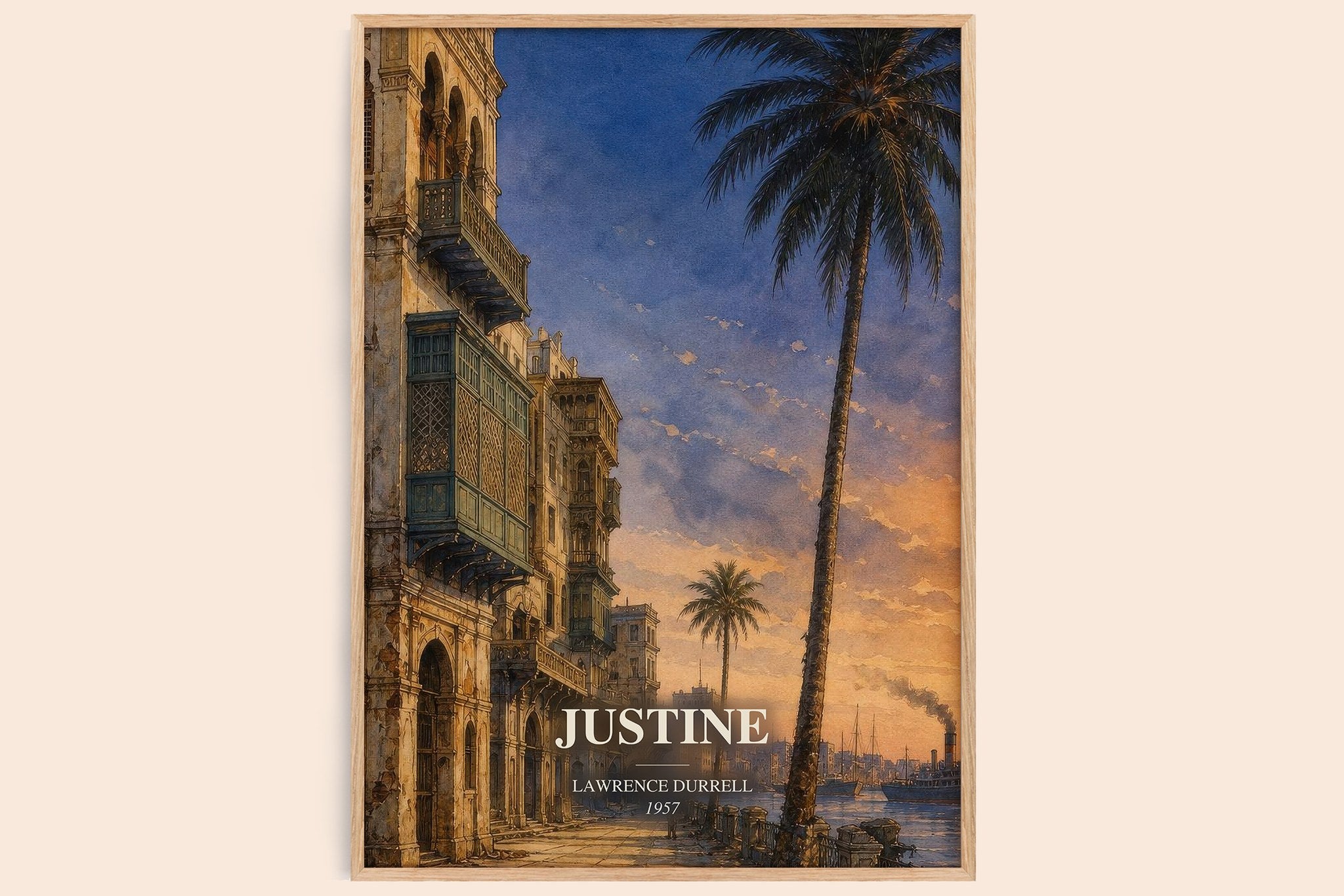 Justine Book Watercolour Illustration by Lawrence Durrell
