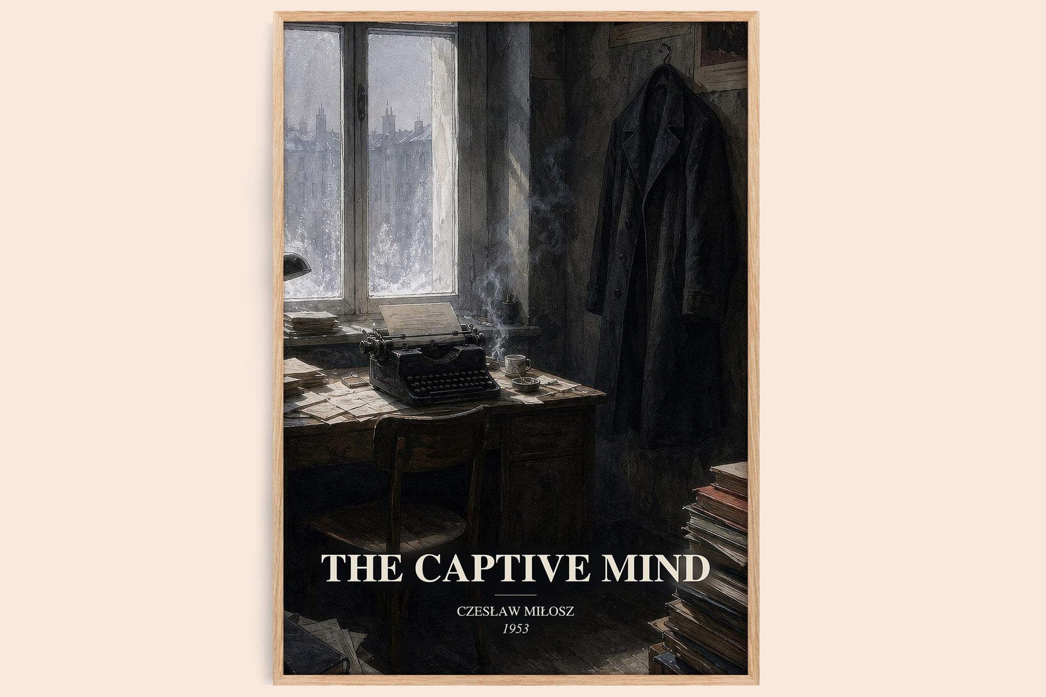 The Captive Mind Book Watercolour Illustration by Czesław Miłosz