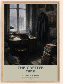 The Captive Mind book cover book poster by Czesław Miłosz – framed literary art print