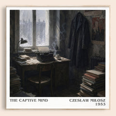 The Captive Mind literary book poster by Czesław Miłosz – framed literary art print
