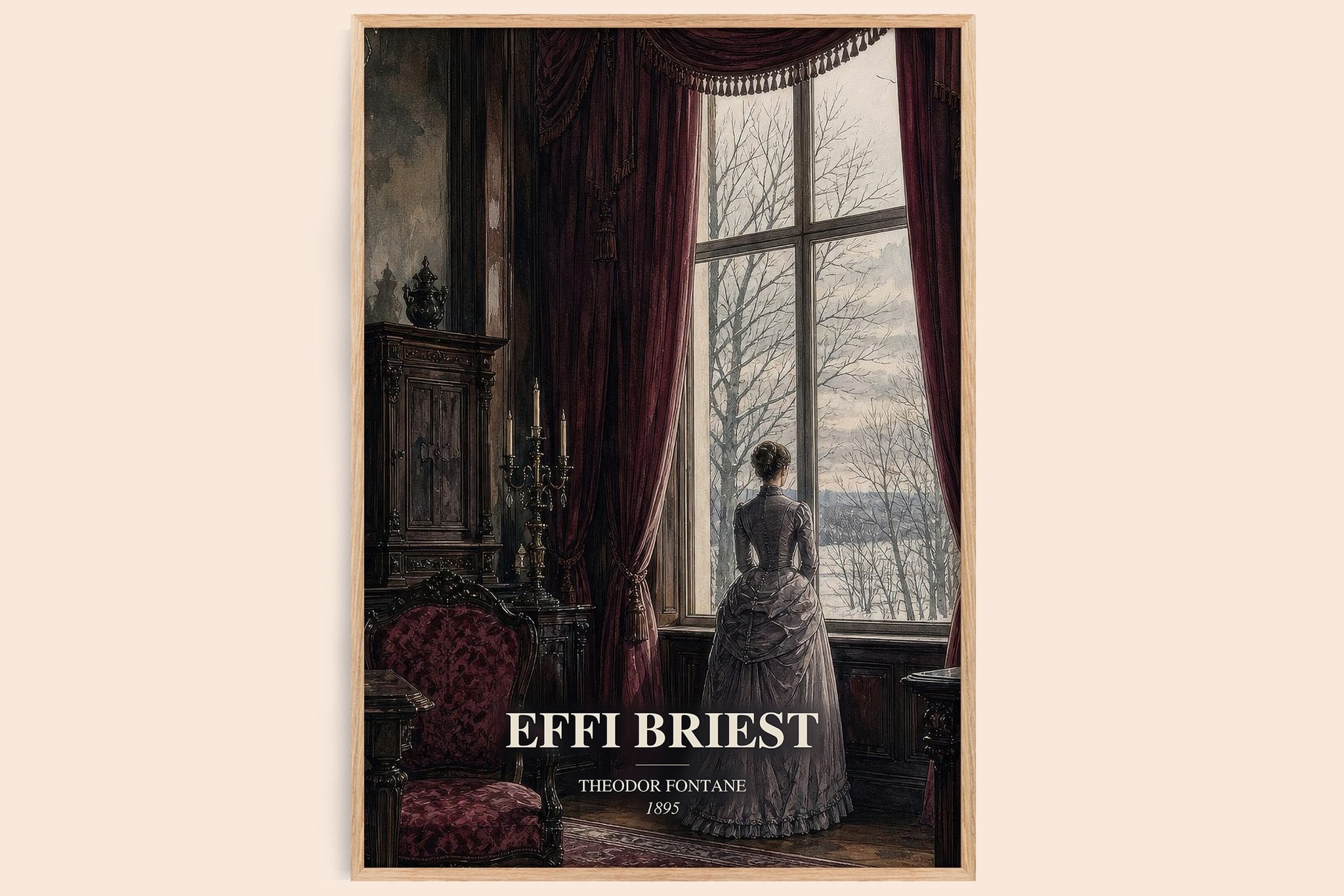 Effi Briest Book Watercolour Illustration by Theodor Fontane