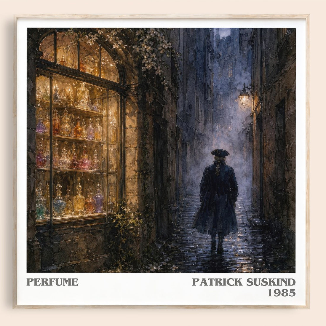 Perfume literary book poster by Patrick Suskind – framed literary art print