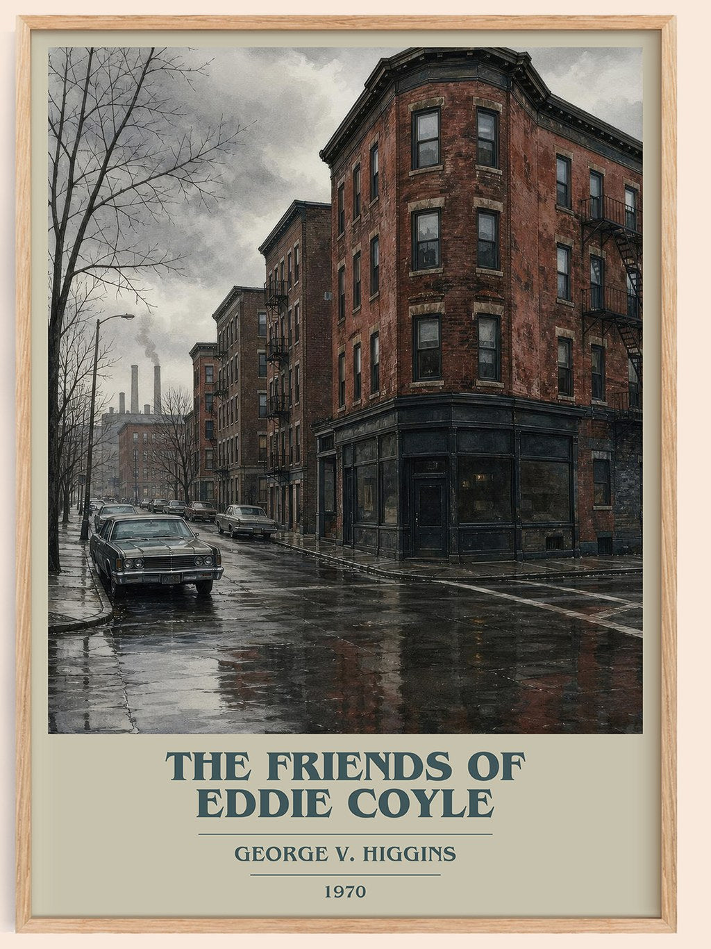 The Friends Of Eddie Coyle book cover book poster by George V. Higgins – framed literary art print