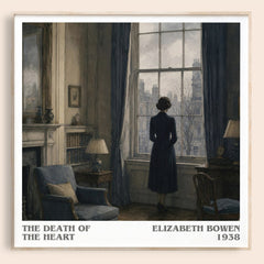 The Death of the Heart literary book poster by Elizabeth Bowen – framed literary art print