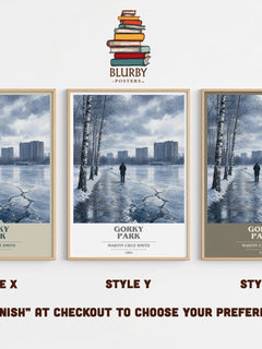 Gorky Park book cover print in frame leaning in hallway – crime wall art