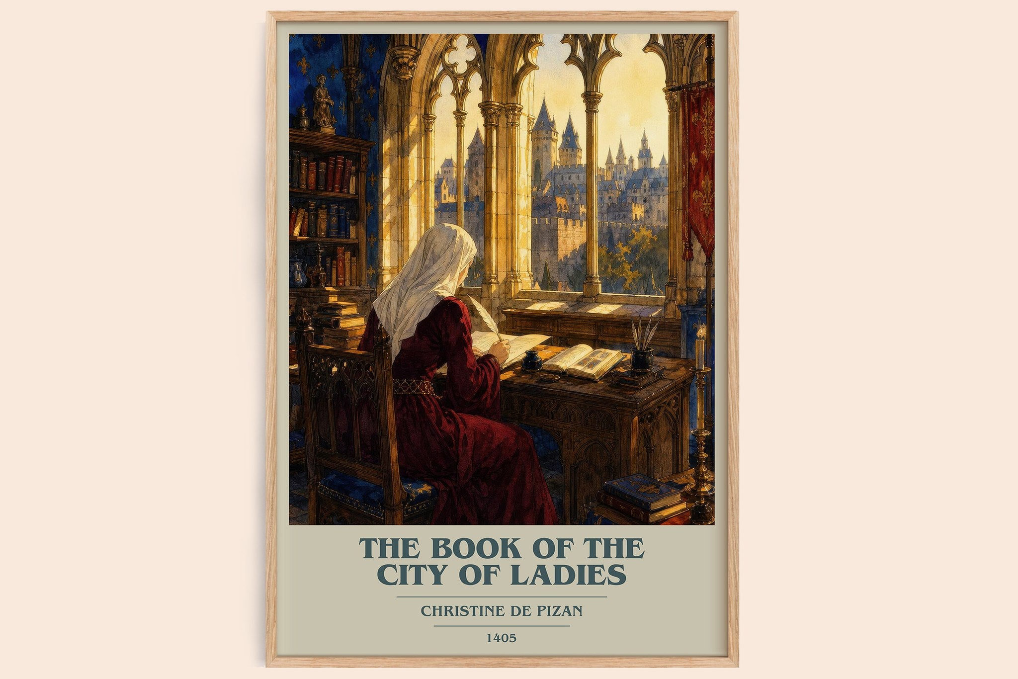 The Book of the City of Ladies Book Cover Poster by Christine De Pizan
