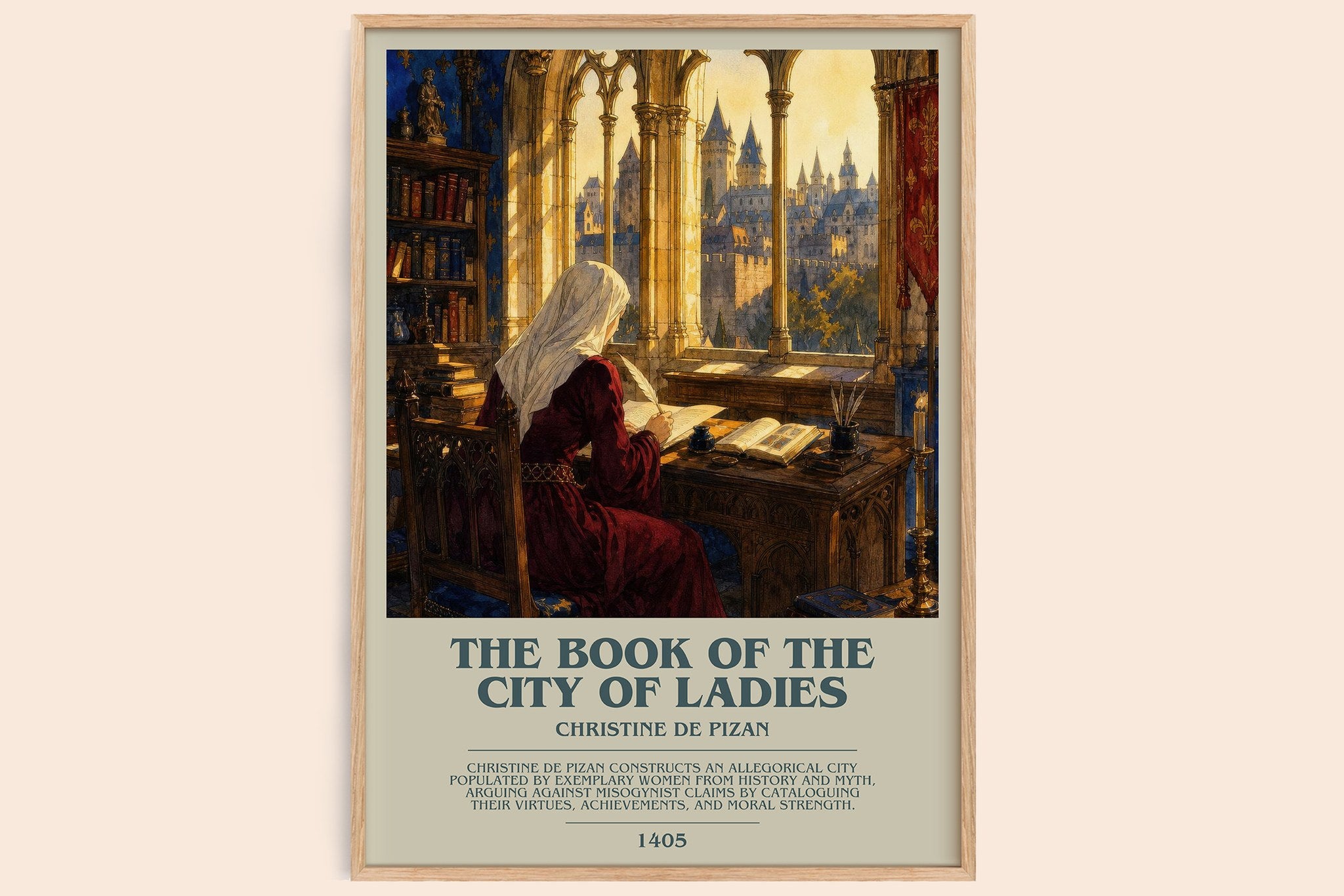 The Book of the City of Ladies Bookish Wall Art by Christine De Pizan