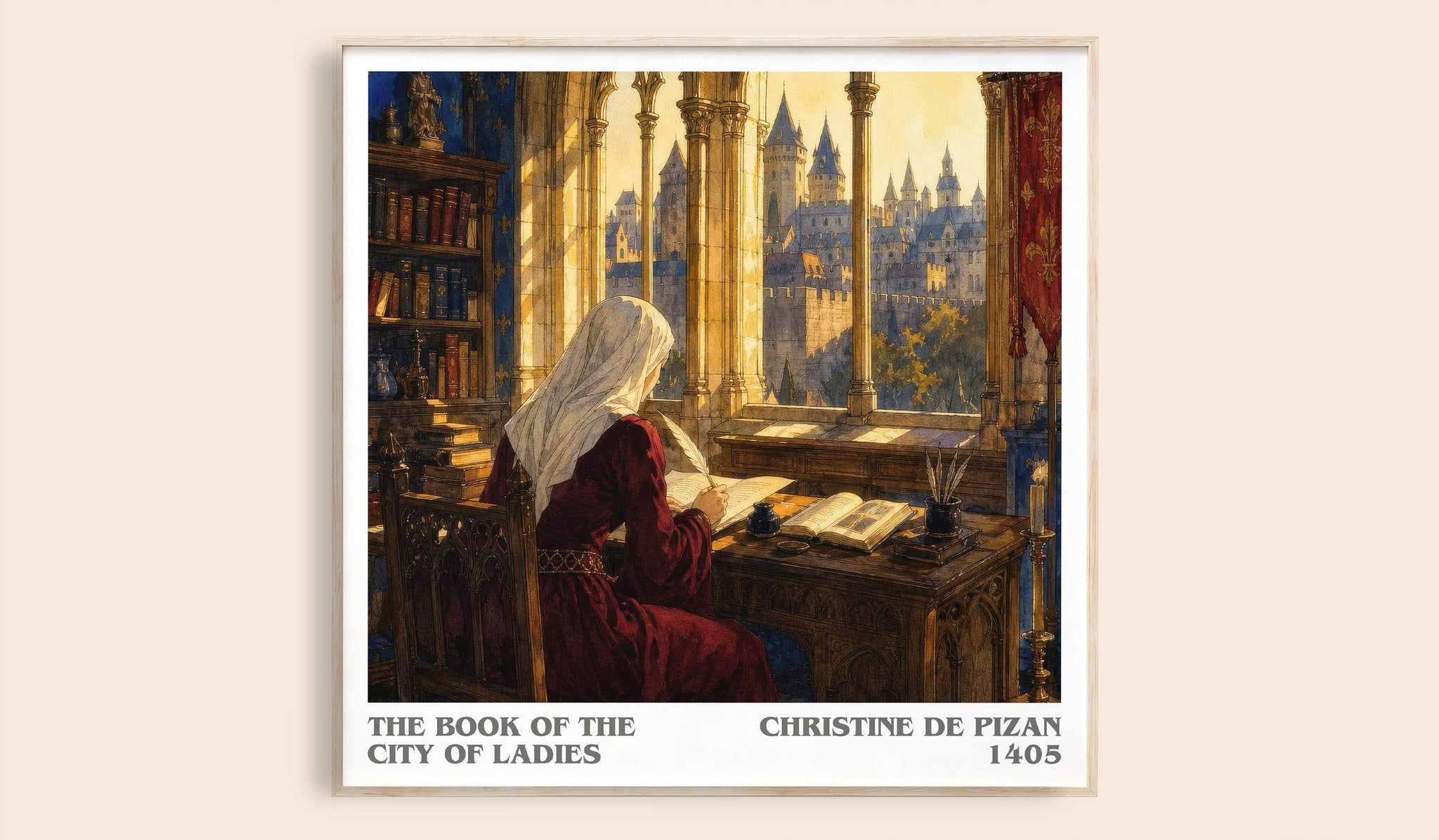 Book of the City of Ladies Literary Art Print by Christine De Pizan