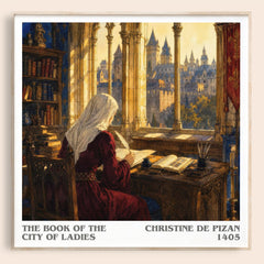 The Book of the City of Ladies literary book poster by Christine De Pizan – framed literary art print