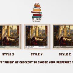 The Book of the City of Ladies literary print in frame leaning in hallway – philosophy wall art
