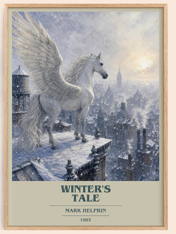 Winter's Tale book cover book poster by Mark Helprin – framed literary art print