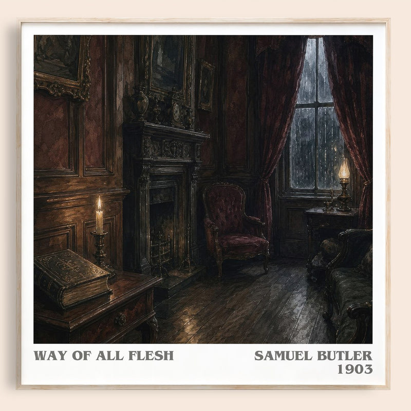 Way of All Flesh literary book poster by Samuel Butler – framed literary art print