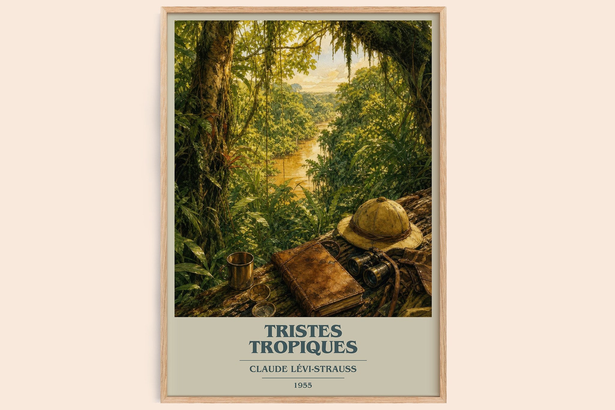 Tristes Tropiques Book Cover Poster by Claude Lévi-Strauss