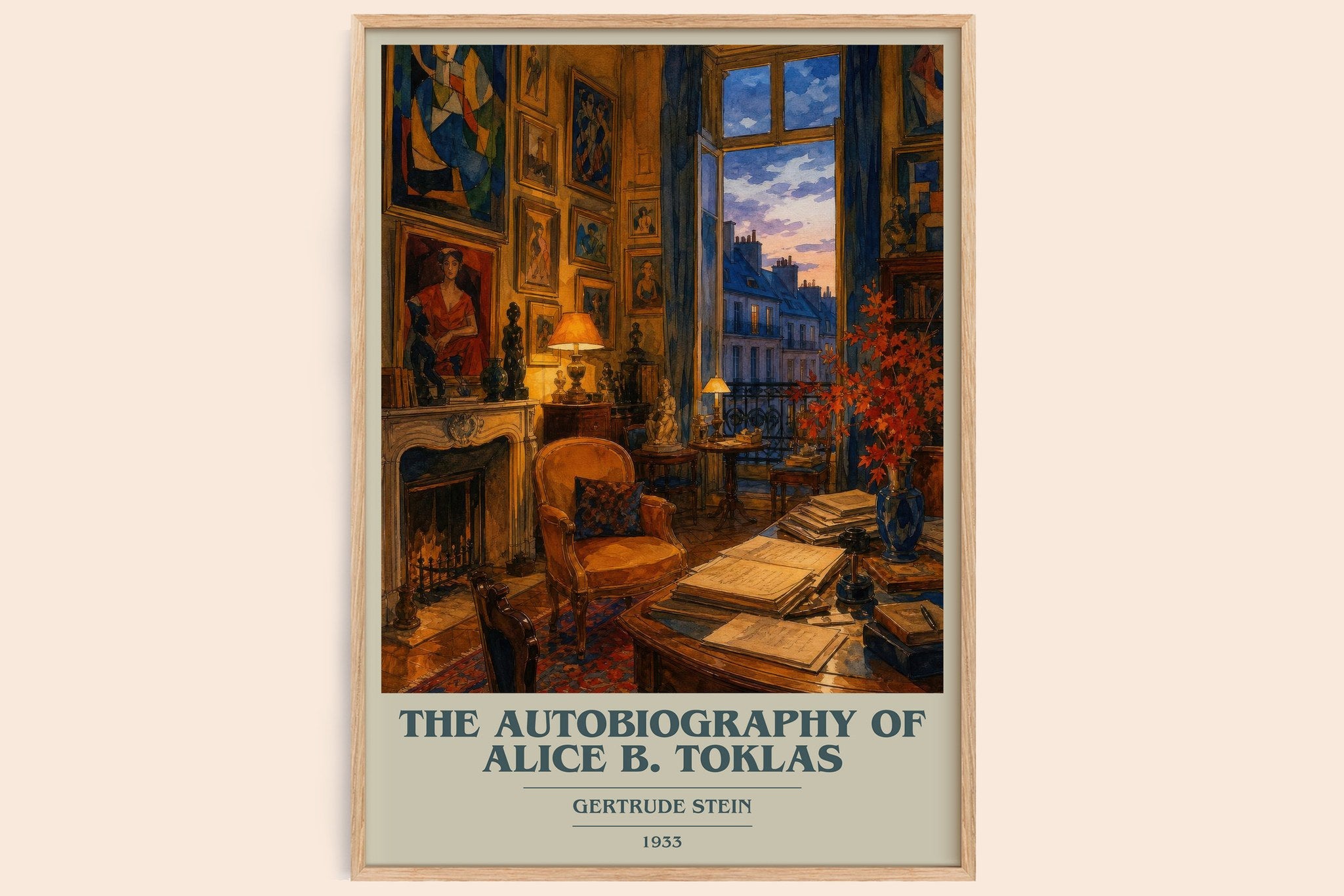 Autobiography of Alice B. Toklas Book Cover Poster by Gertrude Stein