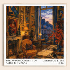 The Autobiography of Alice B. Toklas literary book poster by Gertrude Stein – framed literary art print