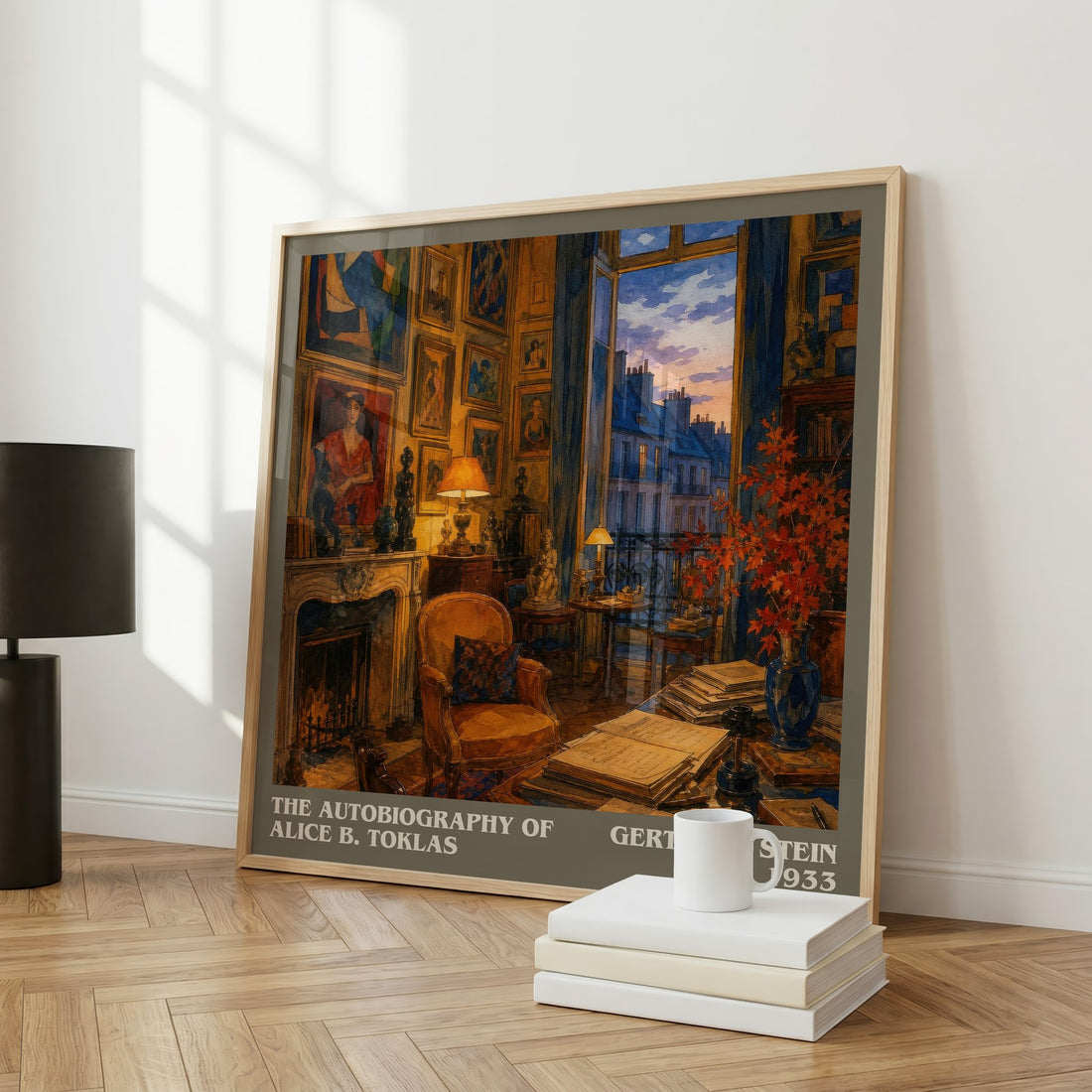 The Autobiography of Alice B. Toklas literary art print colour and style options – Gertrude Stein book art