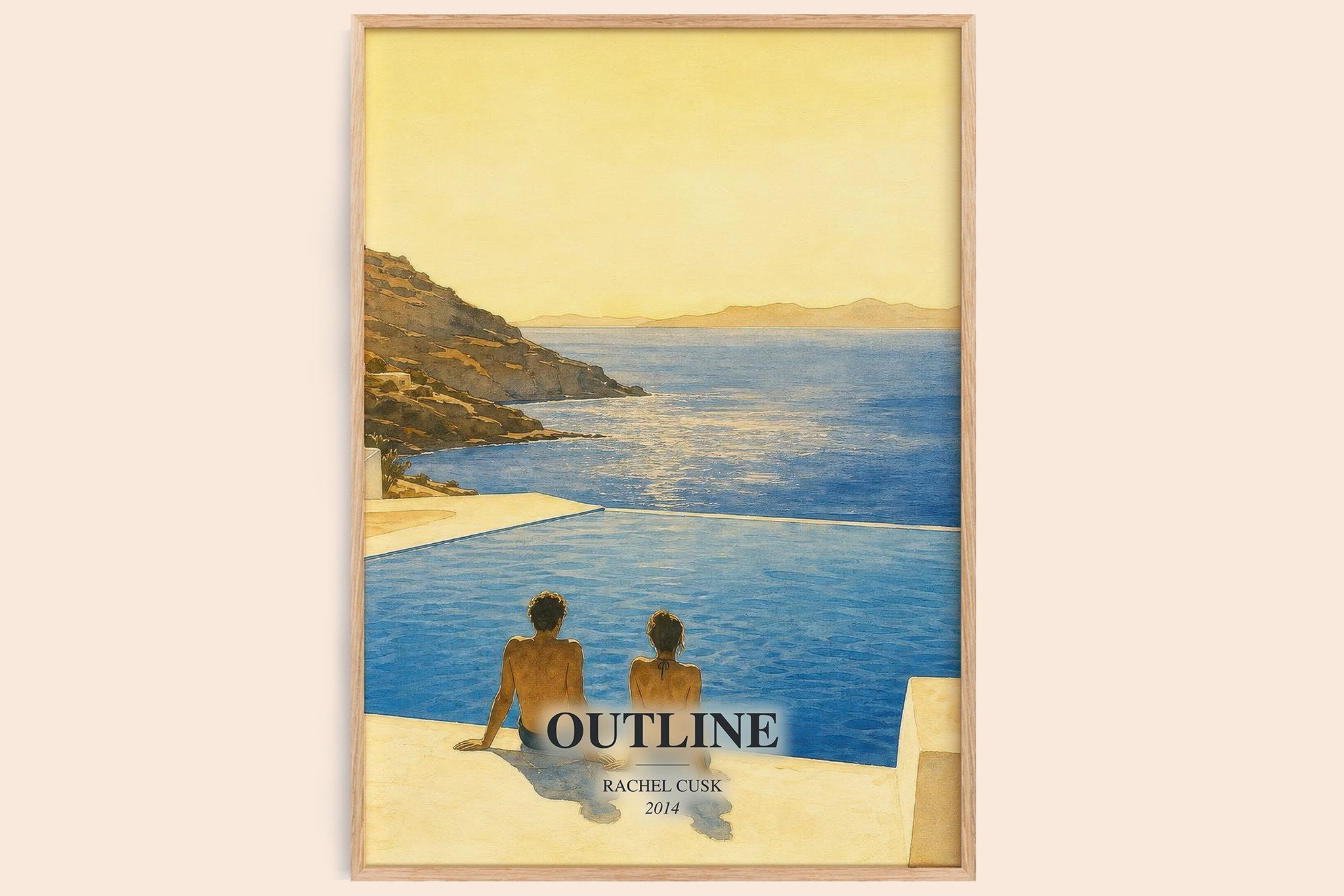 Outline Book Watercolour Illustration by Rachel Cusk