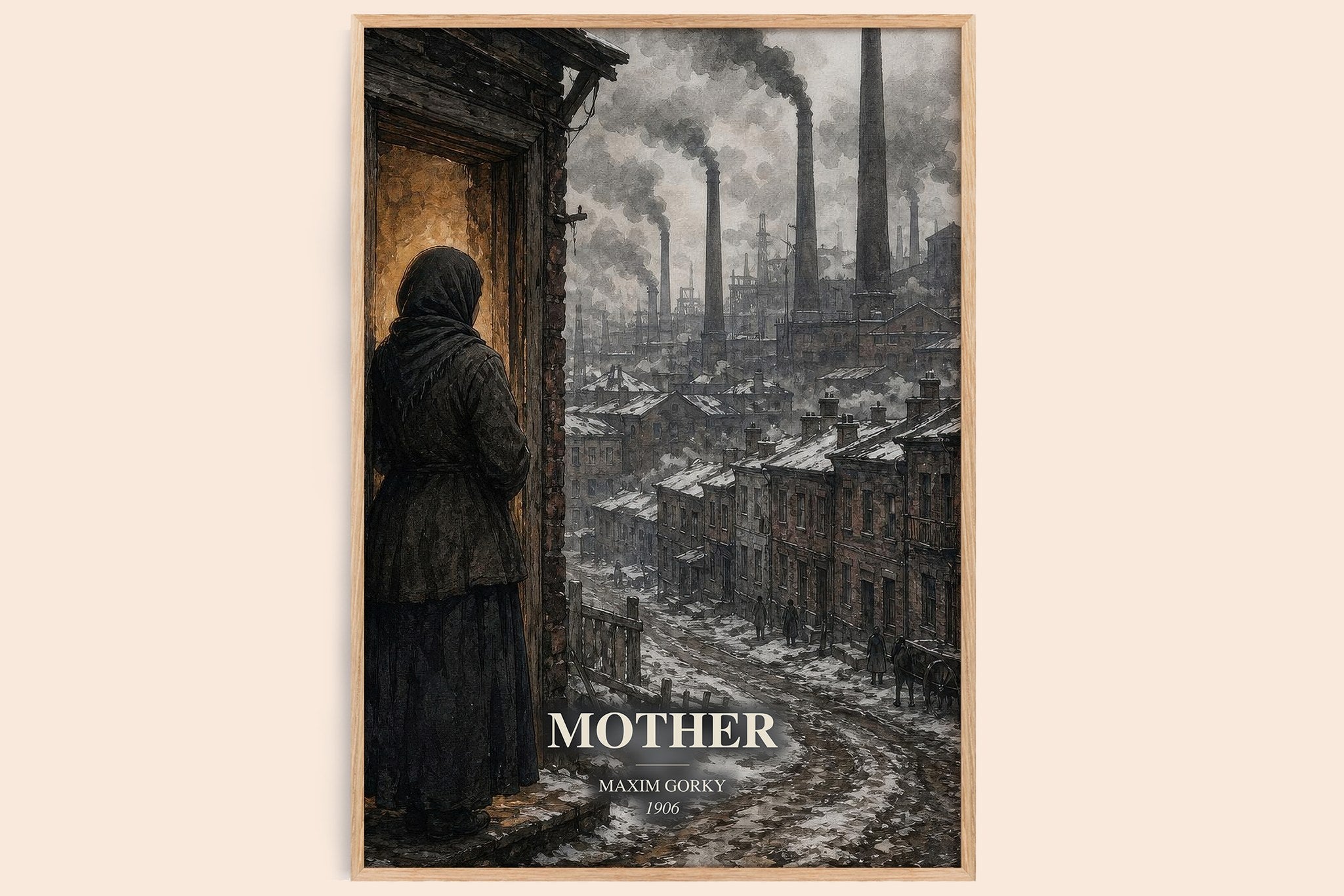Mother Book Watercolour Illustration by Maxim Gorky