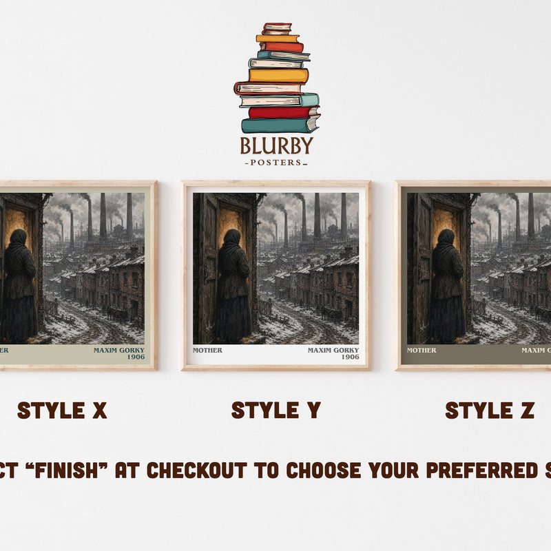 Mother literary print in frame leaning in hallway – classic literature wall art